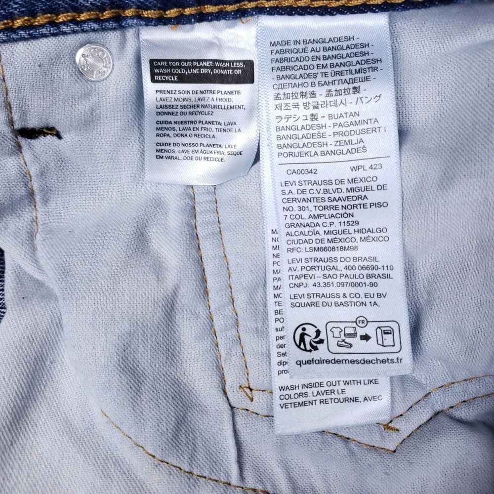 Levis 550 Relaxed Fit Blue Denim Jeans Mens 40x26* Medium Wash Tapered Leg